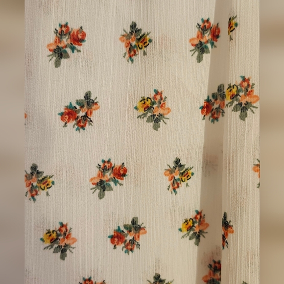 CLOSET CLEAROUT Gap Floral Babydoll Tank Top with Ruffle Edge, Size Extra Small - Picture 7 of 7